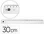 REGLA LIDERPAPEL PLASTICO IRROMPIBLE TRANSPARENTE 30 CM