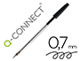 BOLIGRAFO TRANSPARENTE Q-CONNECT NEGRO MEDIO KF26040