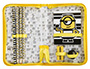 BOLSO PORTATODO CON CREMALLERA MINIONS CON LIBRETA GOMA SACAPUNTAS Y LAPICES COLORES