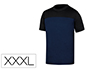 CAMISETA DE ALGODON DELTAPLUS COLOR AZUL/NEGRO TALLA 3XL