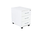 CAJONERA ROCADA CON TRES CAJONES SERIE STORE 58X40X59,5 CM ACABADO AW04 BLANCO/BLANCO