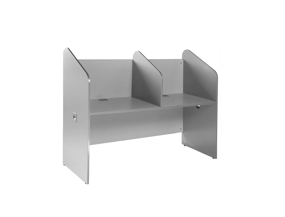 MESA CENTRO DE LLAMADAS ROCADA DOBLE SERIE WELCOME 166X132X65 CM ACABADO AB02 ALUMINIO/GRIS