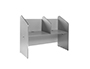 MESA CENTRO DE LLAMADAS ROCADA DOBLE SERIE WELCOME 166X132X65 CM ACABADO AB02 ALUMINIO/GRIS