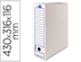 CAJA ARCHIVO DEFINITIVO LIDERPAPEL ECOUSE 100% RECICLADO 106 LISTADOS DE ORDENADOR 430X316X116MM 325G/M2