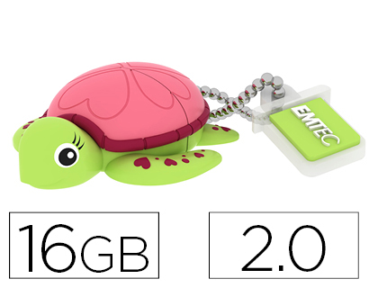 MEMORIA USB EMTEC FLASH 16 GB 2.0 TORTUGA