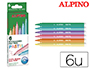 ROTULADOR ALPINO STANDARD PASTEL CAJA DE 6 COLORES SURTIDOS