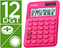 CALCULADORA CASIO MS-20UC-RD SOBREMESA 12 DIGITOS TAX +/- COLOR FUCSIA