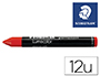 CERA STAEDTLER PARA MARCAR ROJO LUMOCOLOR PERMANENTE OMNIGRAPH 236 CAJA DE 12 UNIDADES