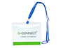 IDENTIFICADOR Q-CONNECT CON CORDON PLANO AZUL A6 154X127 MM APERTURA SUPERIOR