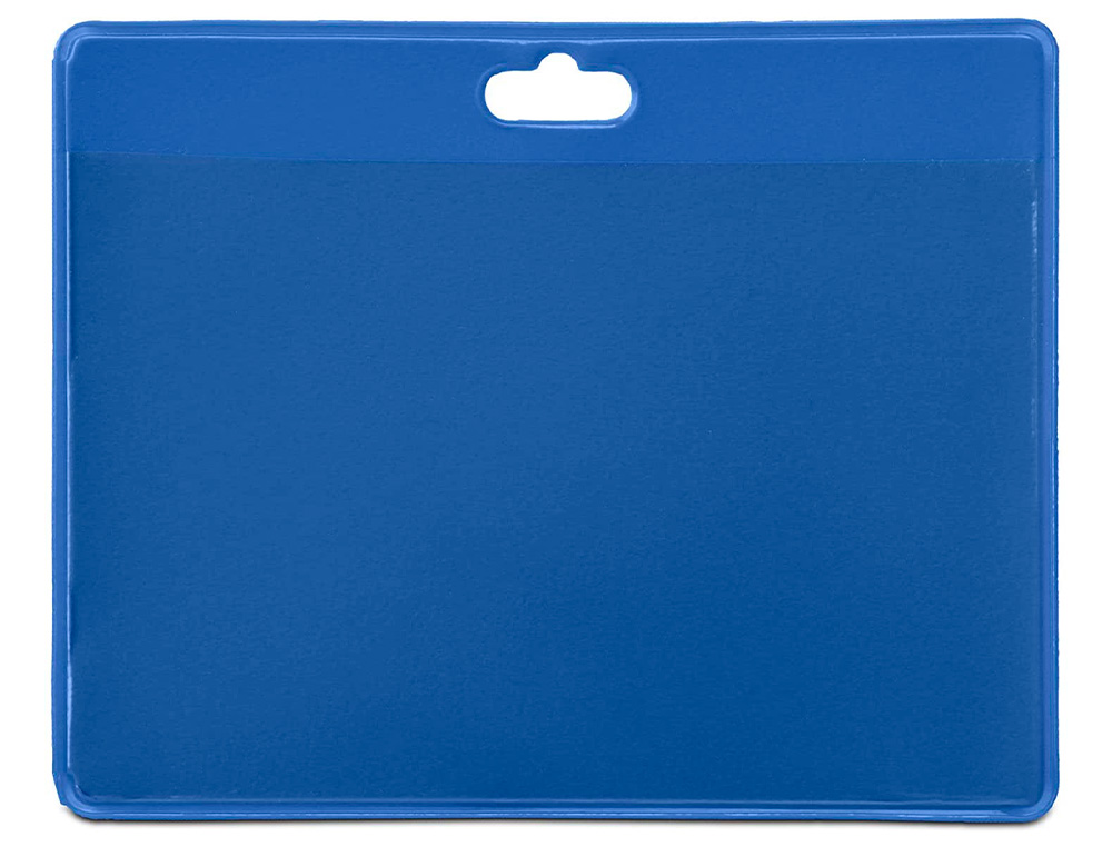 IDENTIFICADOR TARIFOLD PVC HORIZONTAL COLOR AZUL SOLO TARJETA 103X82,5 MM PACK DE 30UNIDADES