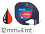 CINTA Q-CONNECT 12MM X 4MT NEGRO-ROJO COSMICO PARA MAQUINA LETRATAG