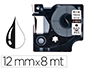 CINTA Q-CONNECT MK-221 BLANCO-NEGRO 9MM LONGITUD 8 MT
