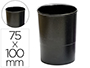 CUBILETE PORTALAPICES Q-CONNECT NEGRO OPACO PLASTICO REDONDO DIAMETRO 75 MM ALTO 100 MM