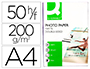 PAPEL Q-CONNECT FOTO MATE DOBLE CARA DIN A4 PARA FOTOCOPIADORAS E IMPRESORAS INK JET BOLSA DE 50 HOJAS 220