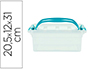 CAJA DE ALMACENAJE ARCHIVO 2000 POLIPROPILENO 5 LITROS APILABLE CON TAPA Y ASAS PLEGABLES COLOR CRISTAL