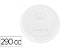 TAPA DE PLASTICO BIODEGRADABLE PARA VASO DE 290 CC PAQUETE DE 100 UNIDADES