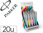 BOLIGRAFO PARKER JOTTER ORIGINALS PASTEL EXPOSITOR DE 20 UNIDADES 5 COLORES PASTEL SURTIDOS