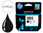 INK-JET HP 305 DESKJET 1210 / 1212 / 1255 / 2732 / 2752 / 4155 / 4158 ENVY 6020 / 6052 /6055 / 6420 NEGRO 120