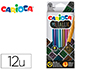 LAPICES DE COLORES CARIOCA METALLIC HEXAGONAL MINA 3,3 MM CAJA DE 12 COLORES SURTIDOS
