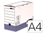 CAJA ARCHIVO DEFINITIVO FELLOWES A4 CARTON RECICLADO 100% LOMO 150 MM MONTAJE AUTOMATICO COLOR AZUL