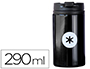VASO ANTARTIK ACERO INOXIDABLE CON TAPA DOSIFICADOR DE SEGURIDAD Y BASE ACOLCHADA 290 ML COLOR NEGRO