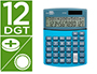 CALCULADORA LIDERPAPEL SOBREME SA XF28 12 DIGITOS DOS LINEAS COSTE VENTA MARGEN Y TASAS SOLAR Y PILAS AZUL 155X115X25 MM