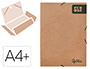 CARPETA LIDERPAPEL GOMAS DIN A4+ 3 SOLAPAS ECOUSE CARTULINA 400 G/M2 COLOR KRAFT MARRON