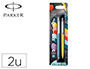 BOLIGRAFO PARKER JOTTER ORIGINAL AOS 70 GLAM ROCK AZUL/AMARILLO BLISTER DE 2 UNIDADES