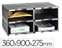 ARCHIVADOR MODULAR ARCHIVO 2000 ARCHIVODOC JUMBO 4 CASILLAS COLOR NEGRO 360X600X275 MM