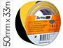 CINTA ADHESIVA TARIFOLD SEGURIDAD PARA MARCAJE Y SEALIZACION DE SUELO 33 MT X 50 MM COLOR NEGRO/AMARILLO