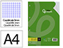 RECAMBIO LIDERPAPEL A4 100 HOJAS 100G/M2 CUADRO 3MM CON MARGEN 4 TALADROS