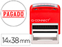 SELLO ENTINTADO AUTOMATICO Q-CONNECT PAGADO ALMOHADILLA 14X38 MM COLOR ROJO