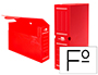 CAJA ARCHIVO DEFINITIVO PLASTICO LIDERPAPEL ROJO 360X260X100 MM