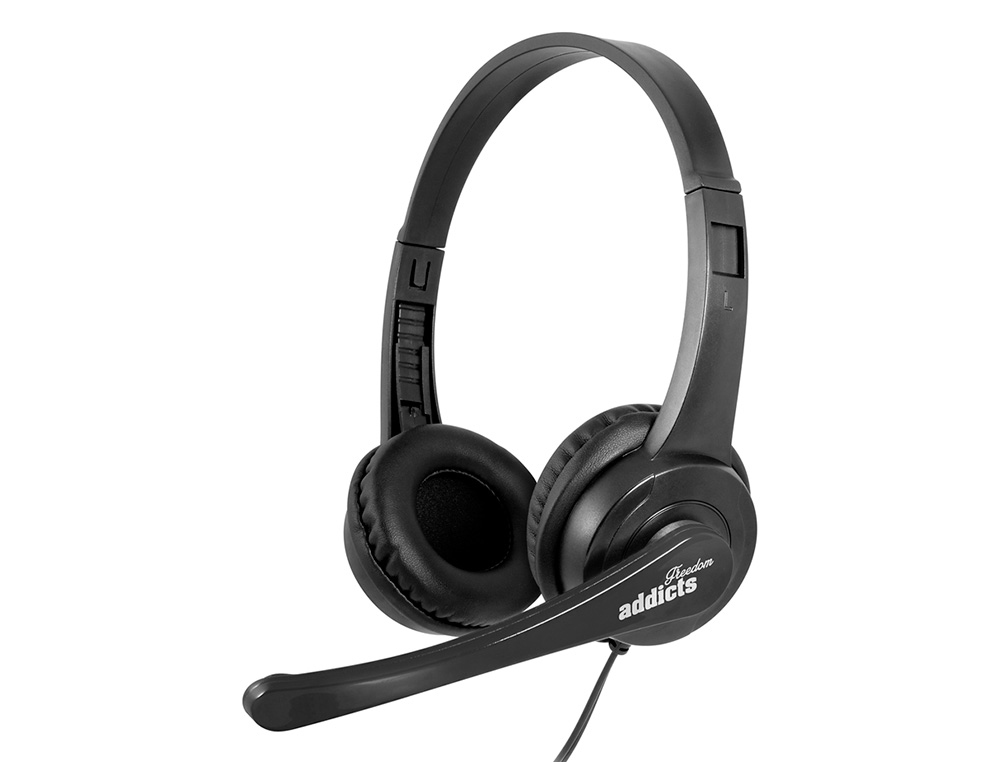 AURICULAR NGS VOX 505 MICROFONO Y CONTROL DE VOLUMEN DIADEMA AJUSTABLE JACK 3,5 MM LONGITUD CABLE