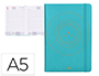 AGENDA ENCUADERNADA LIDERPAPEL EFIRA A5 2024 DIA PAGINA COLOR TURQUESA PAPEL 70 GR