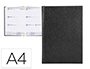 AGENDA ENCUADERNADA LIDERPAPEL CORFU A4 2024 SEMANA VISTA COLOR NEGRO PAPEL 60 GR