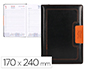 AGENDA ENCUADERNADA LIDERPAPEL DORIOS 17X24 CM 2024 DIA PAGINA COLOR NEGRO Y NARANJA PAPEL 70 GR