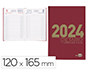 DIETARIO LIDERPAPEL 12X16,5 CM 2024 OCTAVO COLOR ROJO PAPEL 70 GR