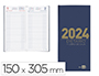 DIETARIO LIDERPAPEL 15X30,5CM 2024 DOS TERCIOS COLOR AZUL PAPEL 70 GR