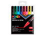 ROTULADOR UNI POSCA PC-3M/8C MARCADOR DE PINTURA PUNTA CONICA 0,9-1,3 MM ESTUCHE DE 8 UNIDADES COLORES BASICOS