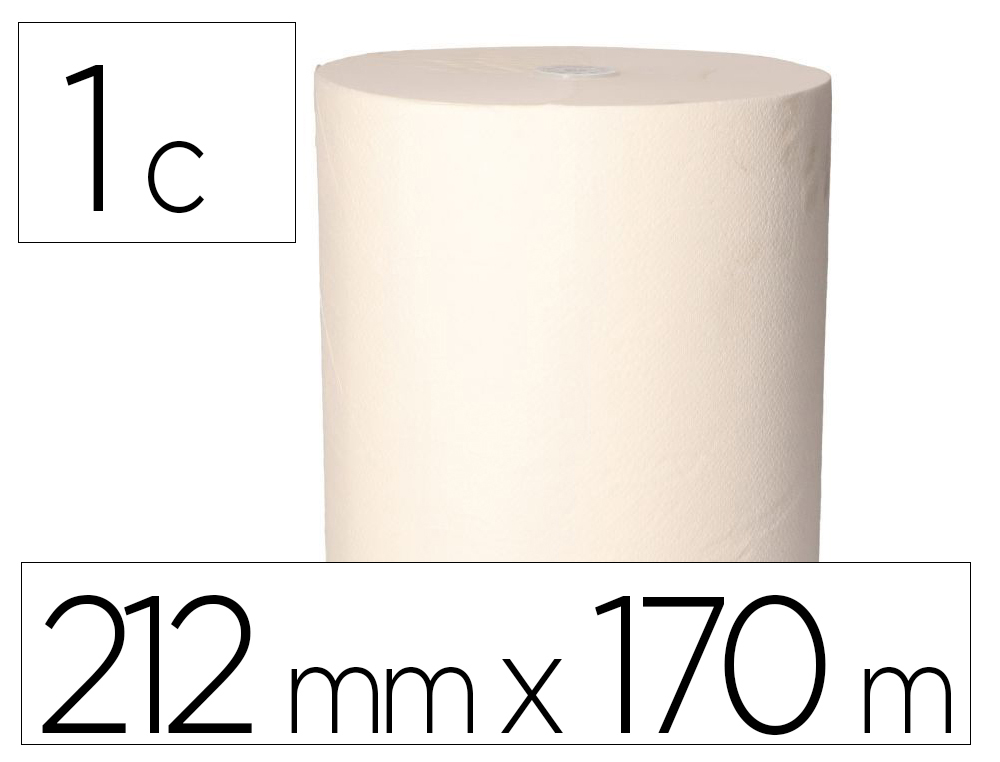 PAPEL SECAMANOS BUNZL GREENSOURCE 1 CAPA CELULOSA BLANCA 212 MM X 170 MT CON SISTEMA AUTOCORTE PAQUETE DE
