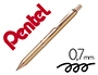 BOLIGRAFO PENTEL ENERGEL BL407A-X RETRACTIL 0,7 MM TINTA GEL NEGRA CUERPO METALICO ORO CON ESTUCHE