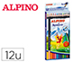 LAPICES DE COLORES ALPINO ACUARELABLES AQUALINE CAJA DE 12 UNIDADES COLORES SURTIDOS