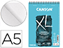 BLOC DIBUJO ACUARELA CANSON XL AQUARELLE GRANO FINO DIN A5 MICROPERFORADO ESPIRAL 14,8X21 CM 20 HOJAS 300 GR