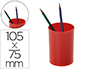 CUBILETE PORTALAPICES ARCHIVO 2000 ROJO OPACO PLASTICO 100% RECICLADO DIAMETRO 75 MM ALTO 105 MM