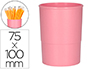 CUBILETE PORTALAPICES Q-CONNECT ROSA PASTEL OPACO PLASTICO DIAMETRO 75 MM ALTO 100 MM
