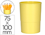 CUBILETE PORTALAPICES Q-CONNECT AMARILLO PASTEL OPACO PLASTICO DIAMETRO 75 MM ALTO 100 MM