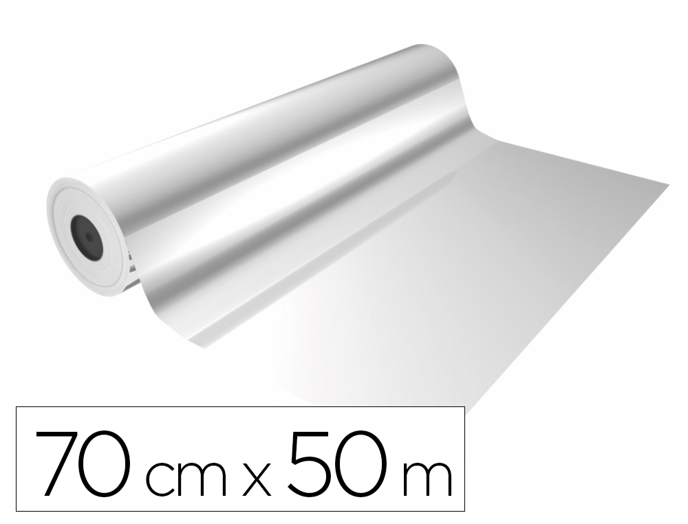 PAPEL DE REGALO BASIKA POLIPROPILENO TRANSPARENTE BOBINA ANCHO 70 CM LONGITUD 50 M