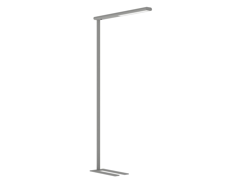 LAMPARA DE PIE MAUL JET LED 4 NIVELES INTENSIDAD COLOR PLATA 950X1950 MM