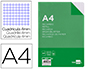 RECAMBIO LIDERPAPEL A4 100 HOJAS 60G/M2 CUADRO 4 MM CON MARGEN 16 TALADROS